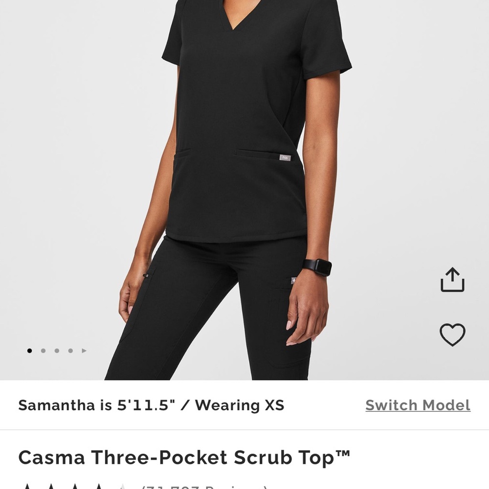 Figs casma three pocket scrub top